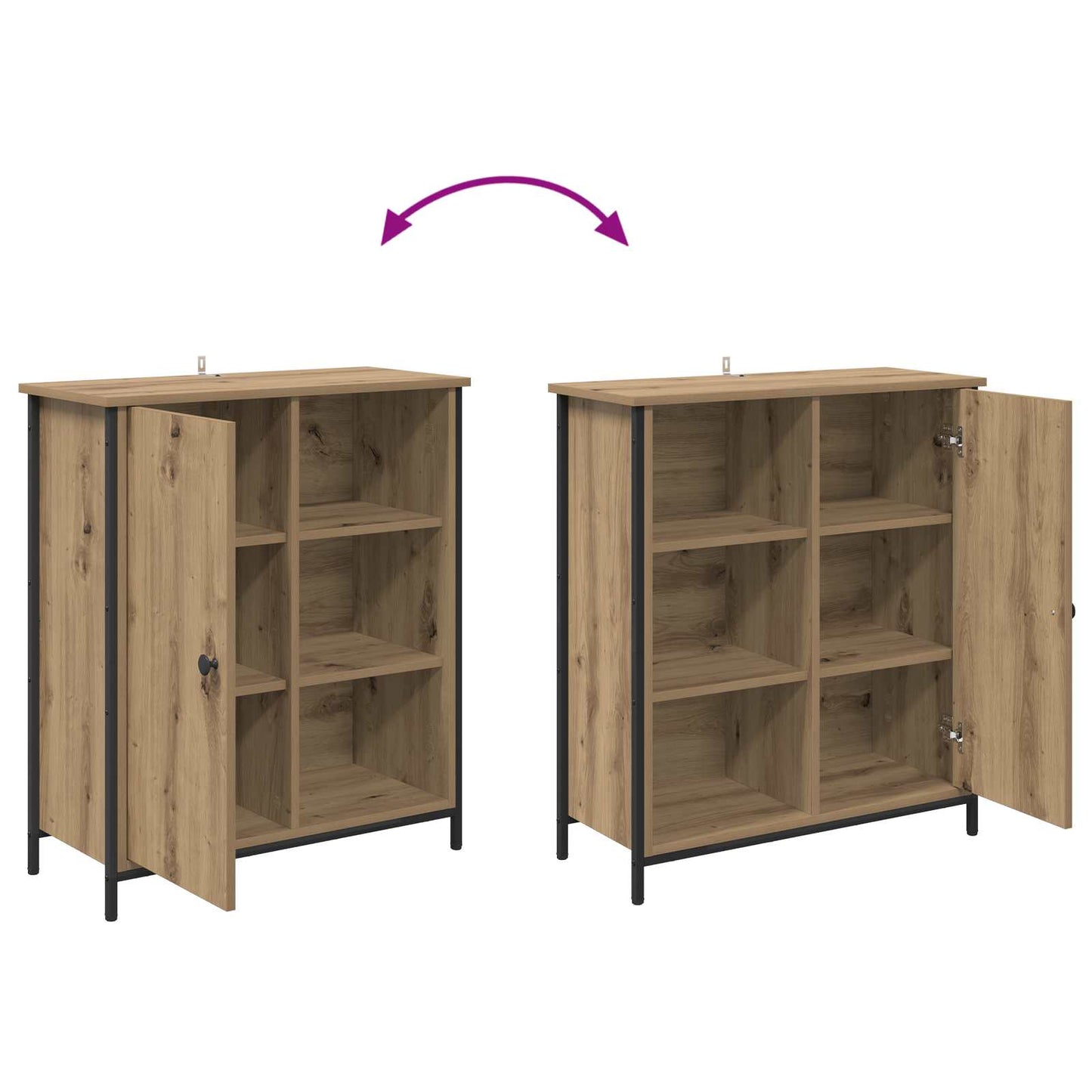 Sideboard Artisan Egetræ 70 x 30 x 80 cm Konstrueret træ