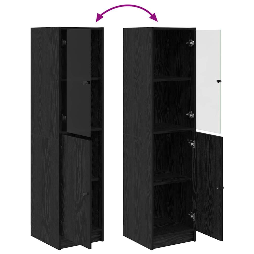 Highboard Sort eg 35 x 37 x 142 cm Konstrueret træ