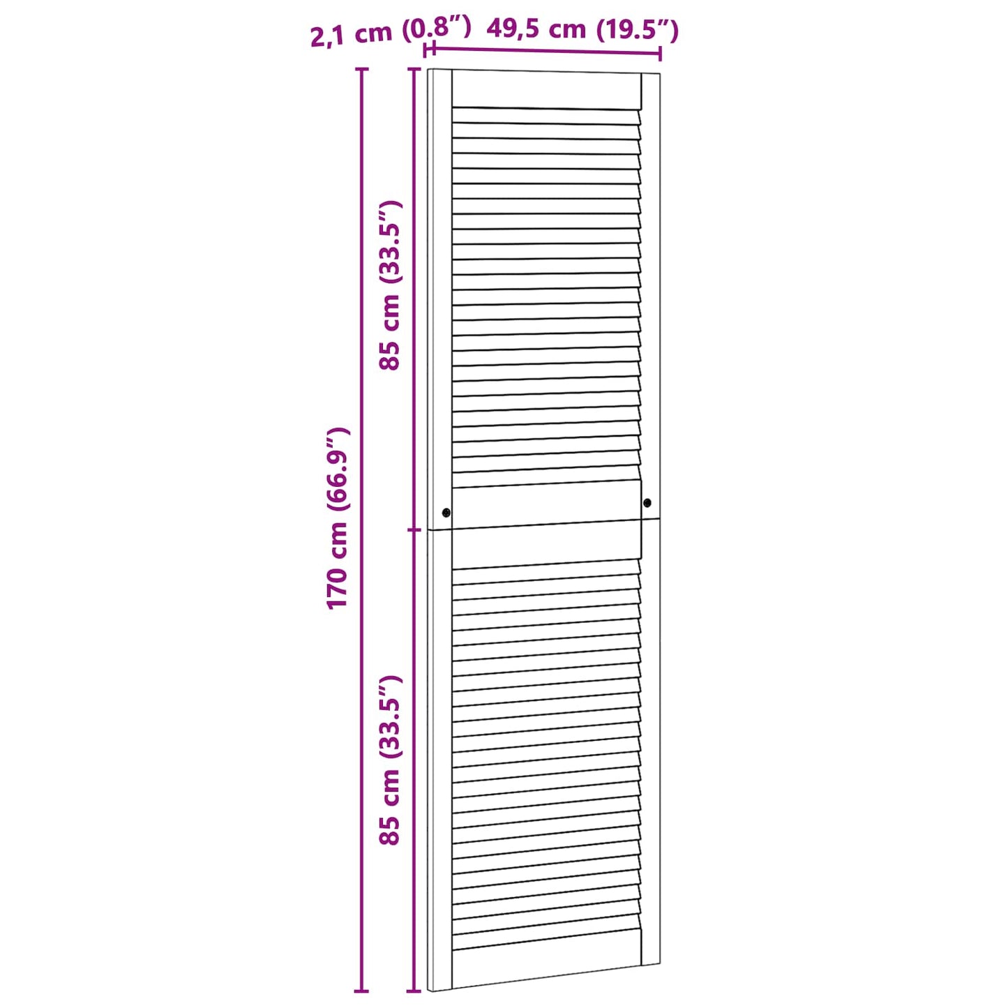 Skabsdør 4 stk. Naturfarvet 170 x 49,5 cm Massivt fyrretræ