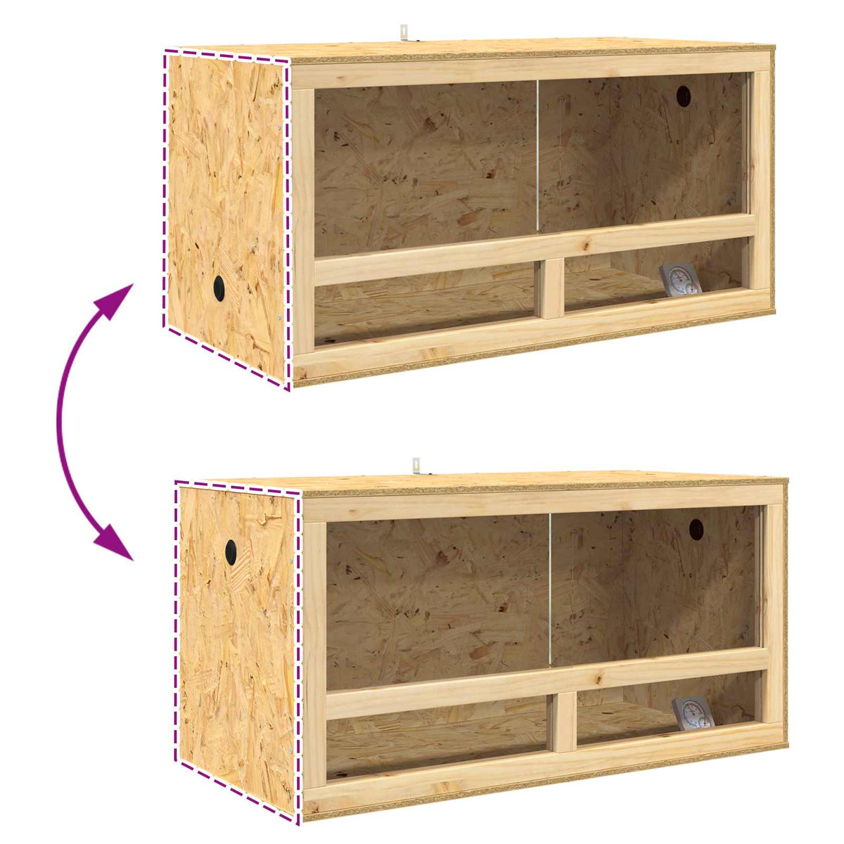 Terrarium Brun 100 x 50 x 50 cm OSB