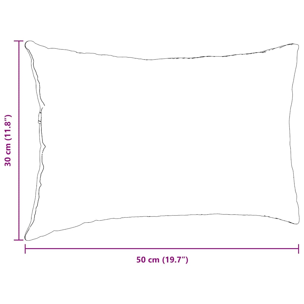 Sofapuder 2 pcs Lys Gul 50 x 30 cm Velourstof