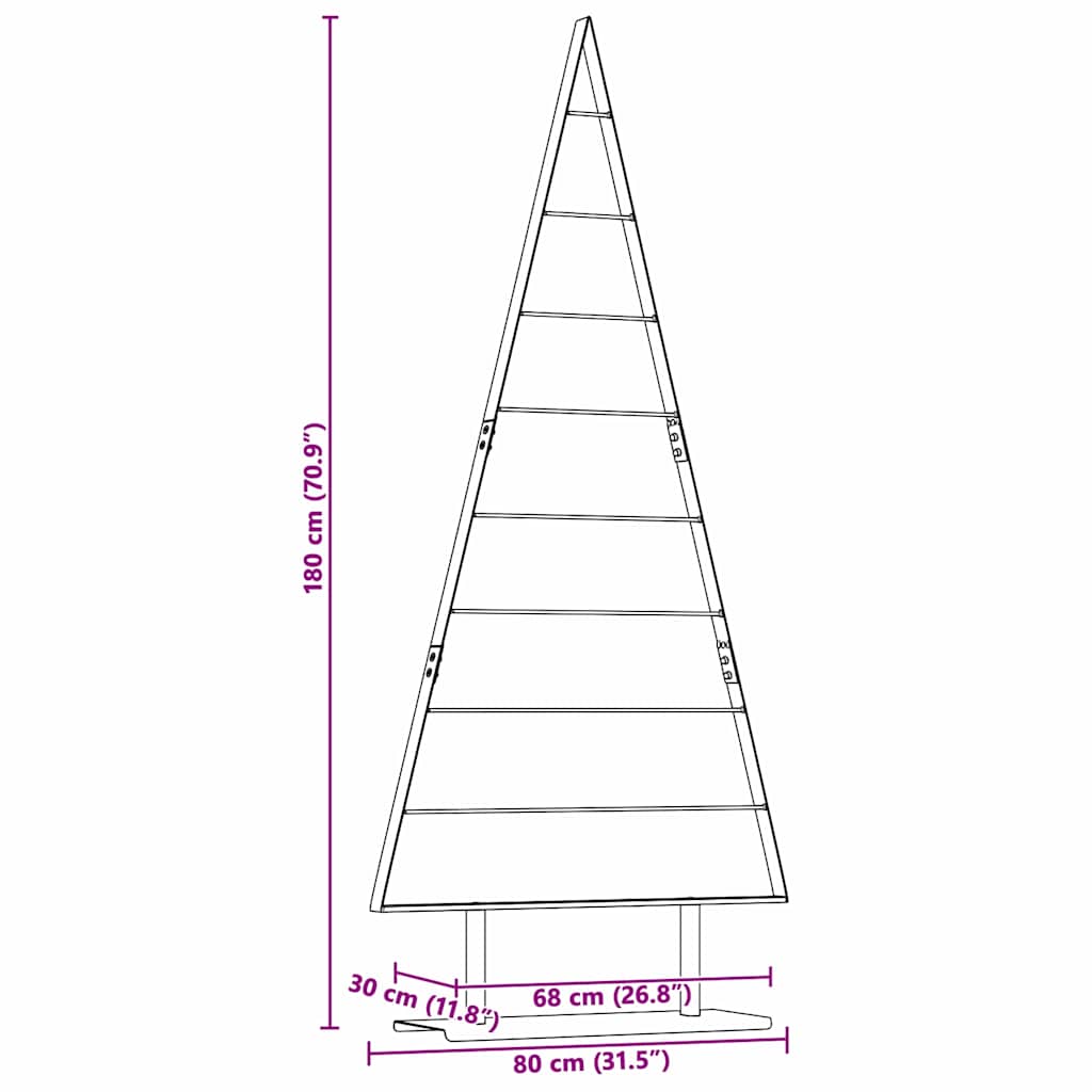 Metal juletræ Sort 180 cm Stål