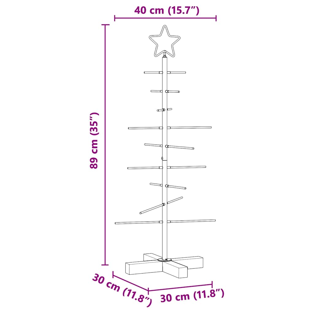 Metal juletræ Sort 89 cm Pulverlakeret Stål