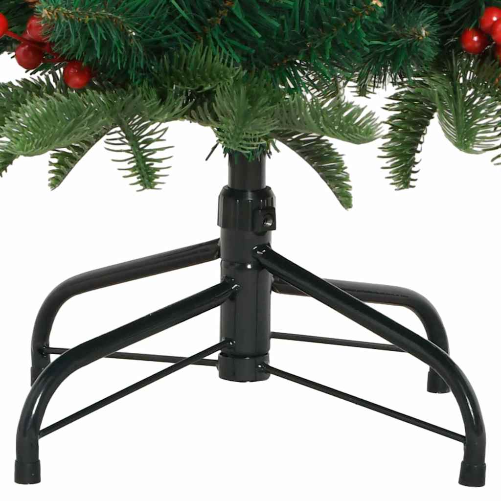 Kunstigt juletræ med stativ Grøn 150 cm PVC og metal og plast