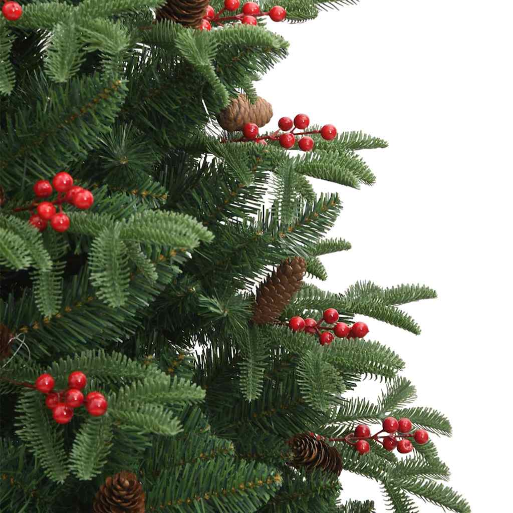 Kunstigt juletræ Grøn 210 cm PVC og metal og plast