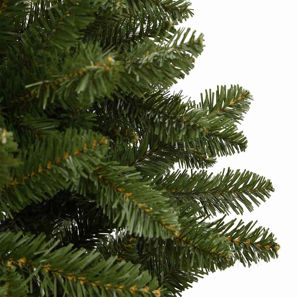 Kunstigt juletræ 210 cm 300 LED'er Varm hvid PVC og Stål Grøn