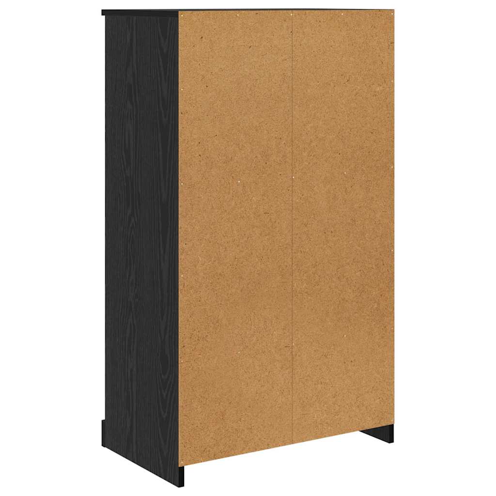 Highboard 3 stk. Sort eg 132 x 35,5 x 103,5 cm Konstrueret træ