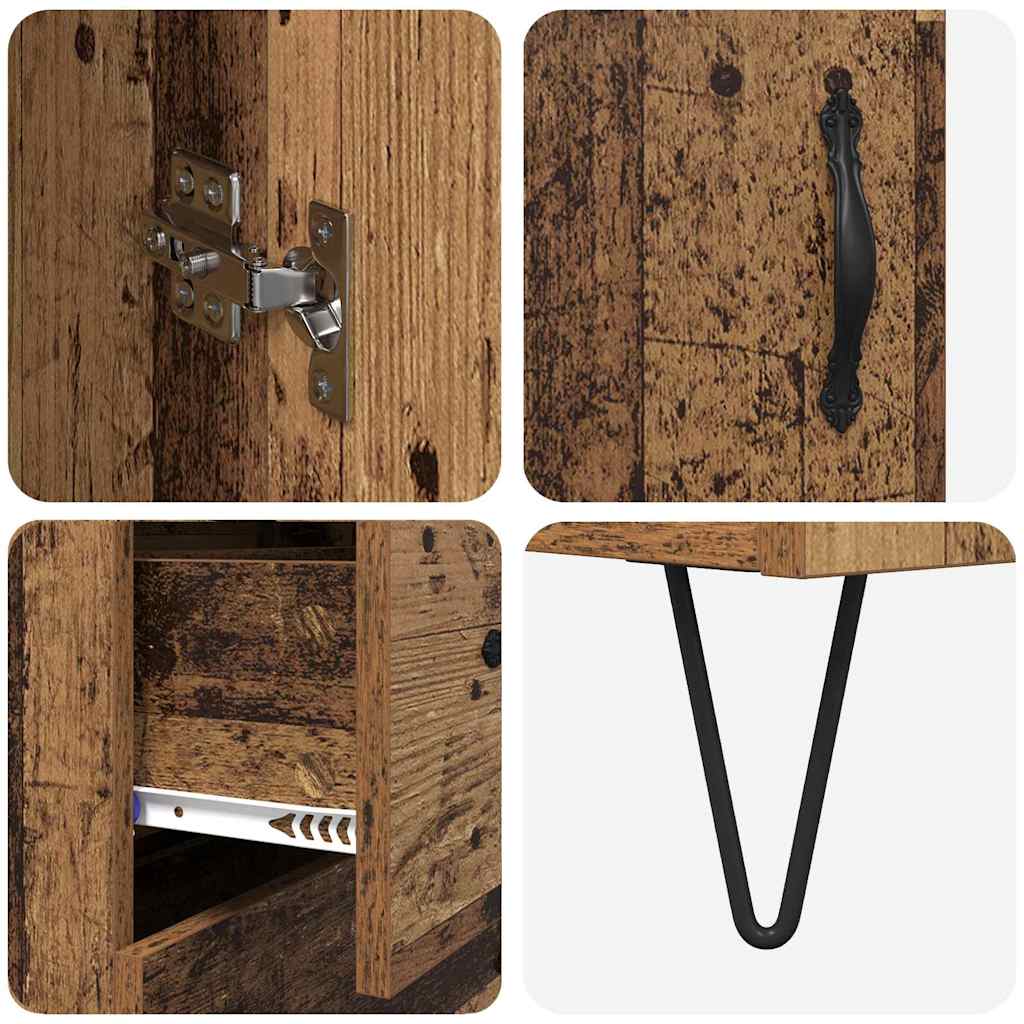 Highboard Gammelt træ 69,5 x 34 x 90 cm Konstrueret træ