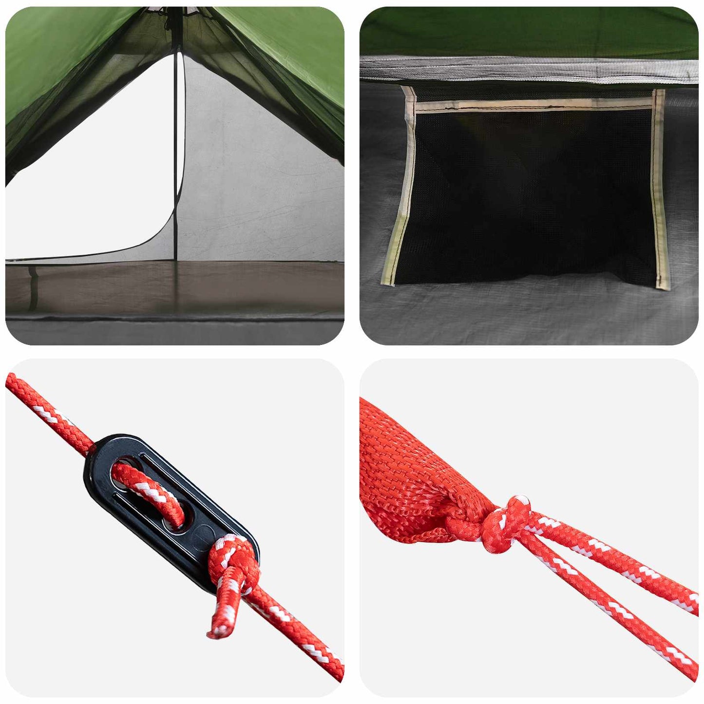 Backpacking Telt 222 x 85 x 125 cm Grøn