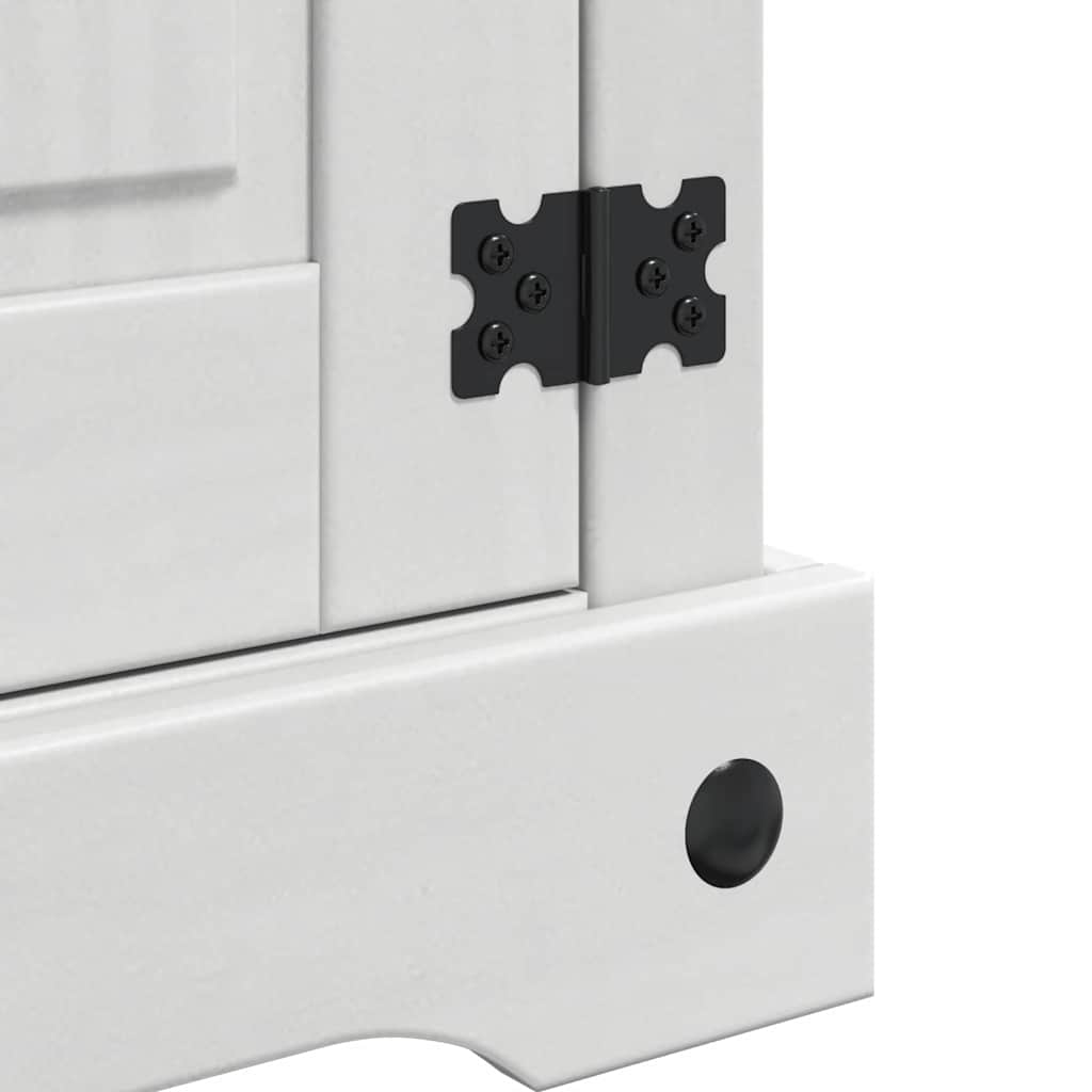 Sengebord Corona Hvid 45 x 35 x 64 cm Massiv fyrretræ