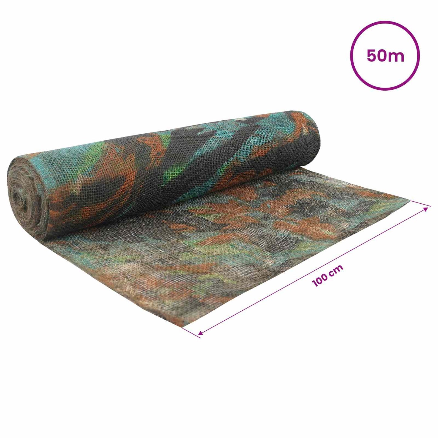 Jute Rulle 100 x 5000 cm Camouflage