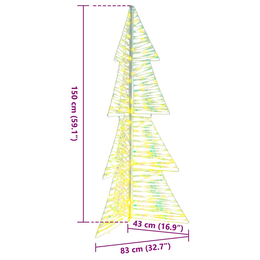 Juletræ 160 LED'er Varm hvid 150 cm PET