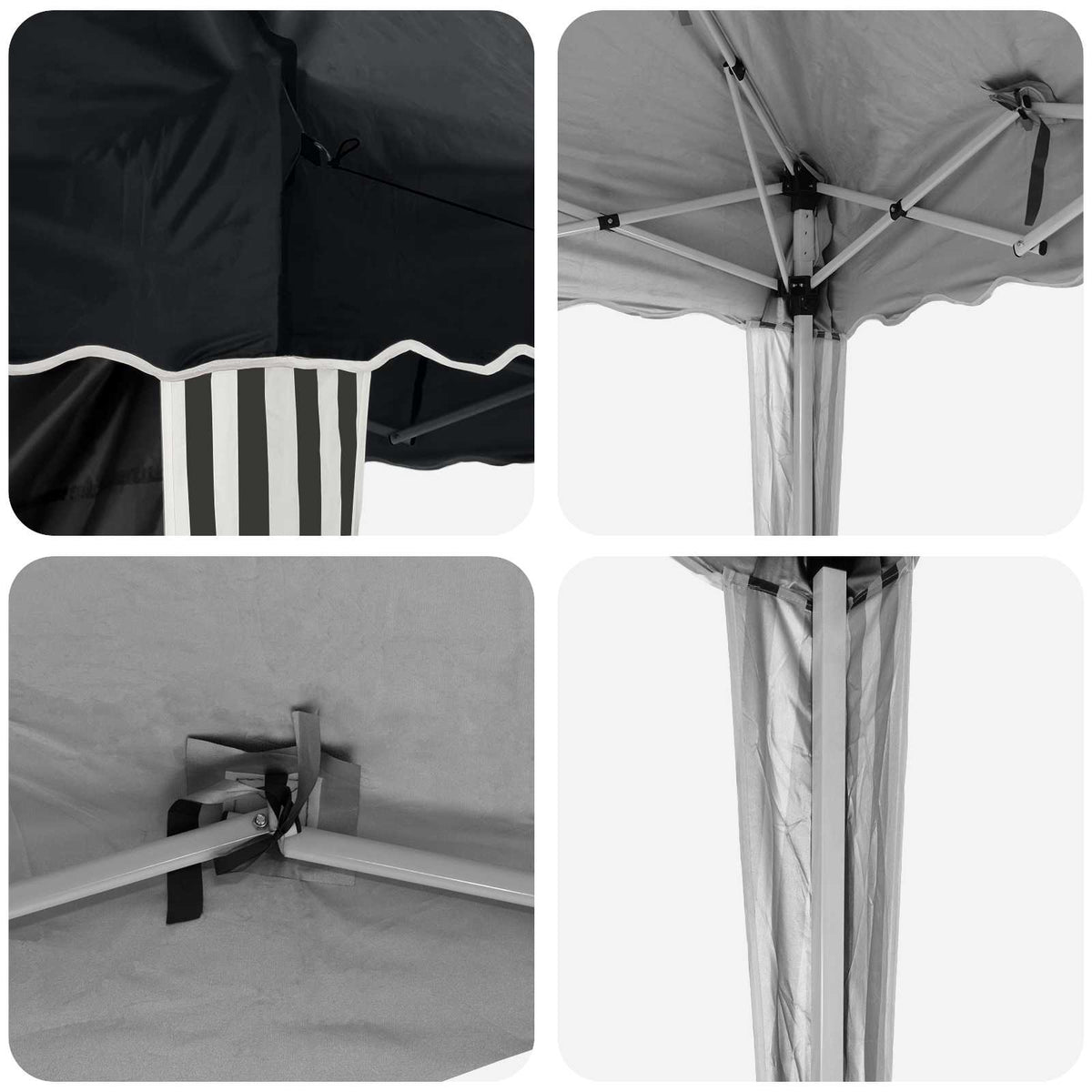 Pop-up Festtelt 195 x 195 x 245 cm Antracit Oxford stof