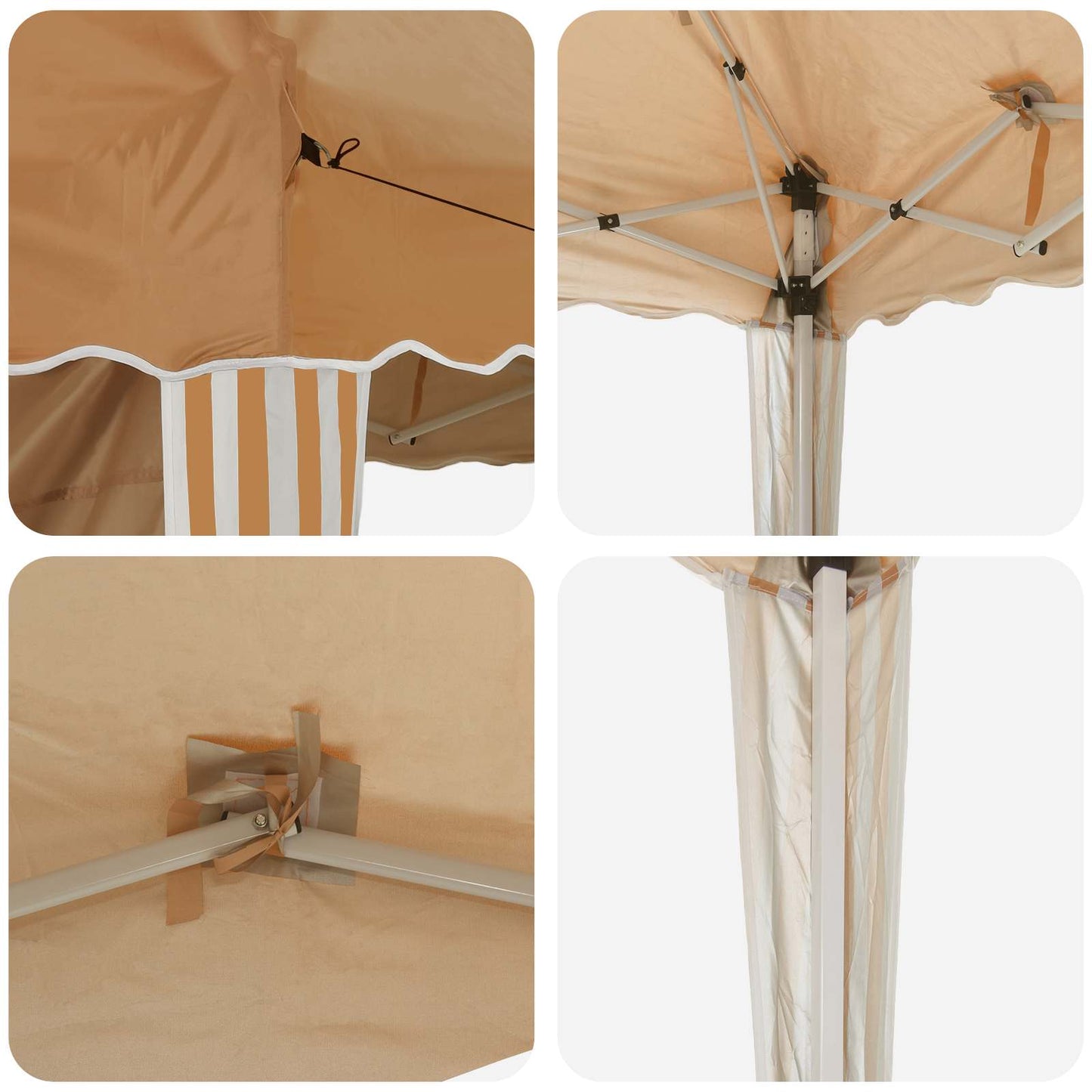 Pop-up Festtelt 288 x 288 x 245 cm Beige Oxford stof
