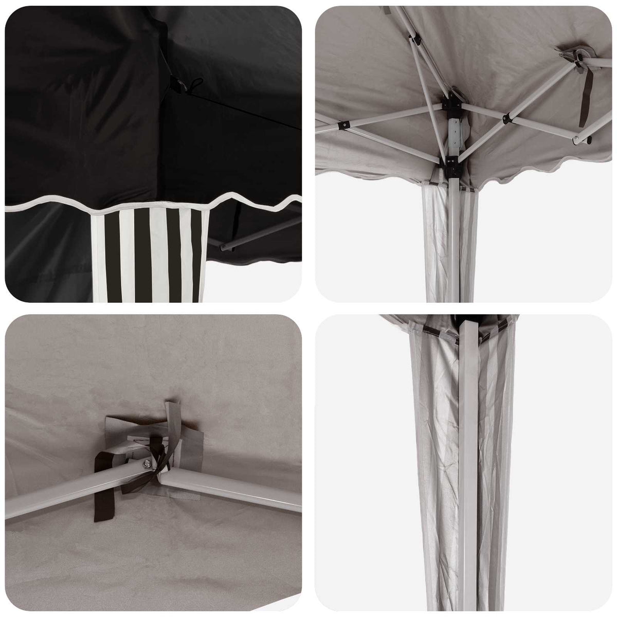 Pop-up Festtelt 288 x 288 x 245 cm Sort Oxford stof