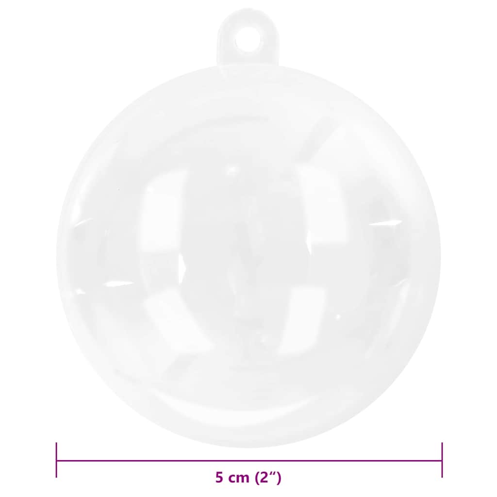 Jule Kuglesæt 200 stk. Transparent Ø 5 cm Plastik
