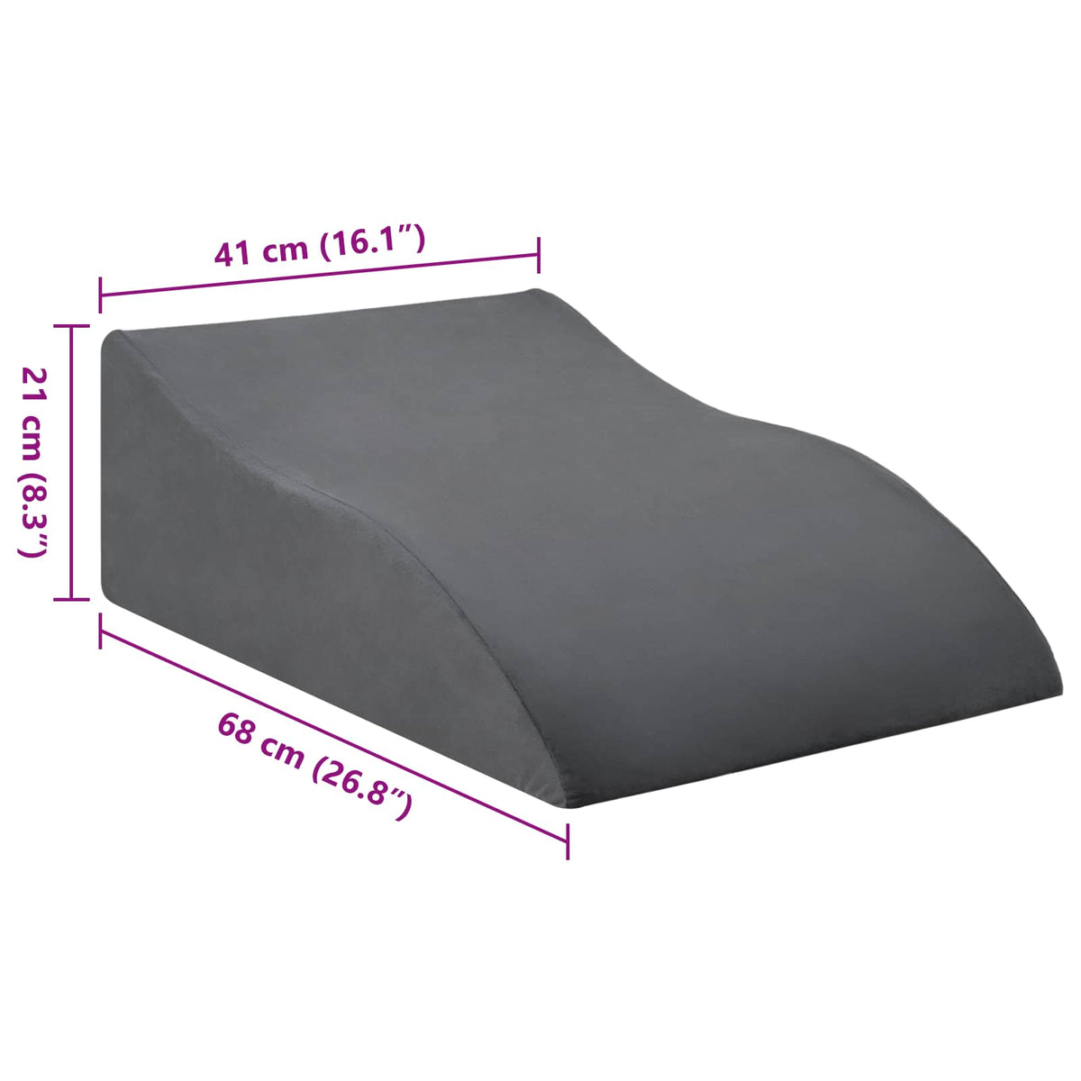 Benpude 68 x 41 x 21 cm PU Skum Grå