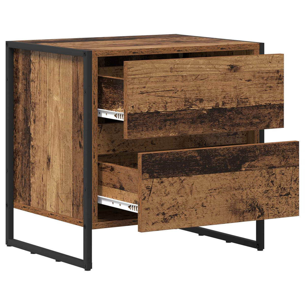 Sengebord 2 stk. Gammelt træ 50 x 39,5 x 50 cm Konstrueret træ