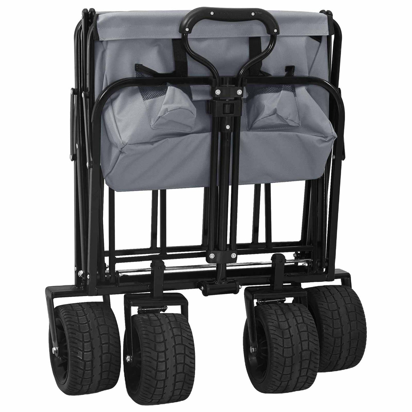 Foldbar indkøbsvogn 89 x 63 x 96 cm Grå 200 kg