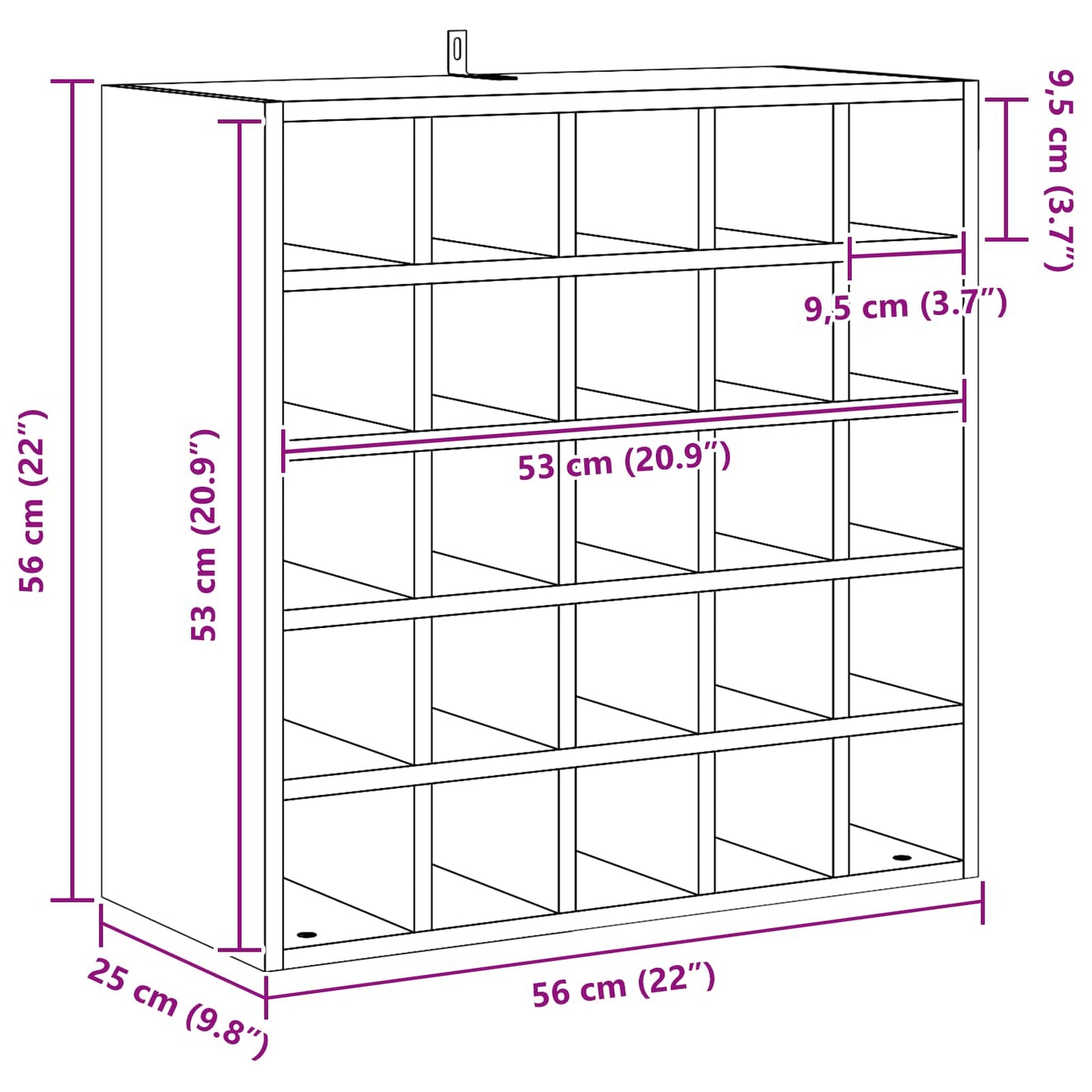 Vinfad 2 stk. Hvid 56 x 25 x 56 cm Massiv fyrretræ