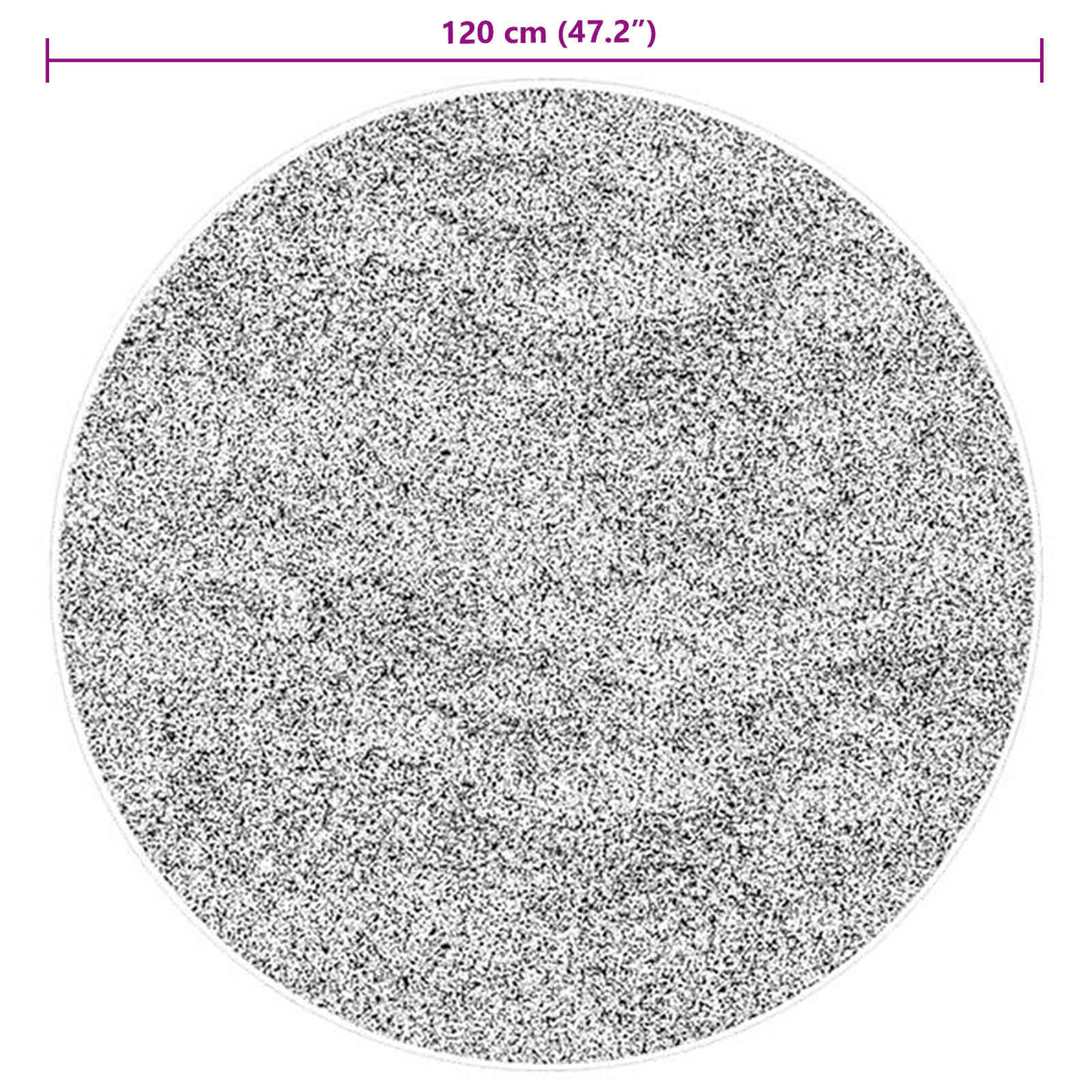 Medium luv blød og vaskbar tæppe HUARTE Brun Ø 120 CM Polyester