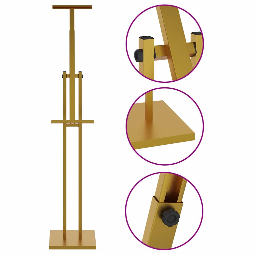 Messeskærme 2 stk. Guld 26,5 x 26,5 x 150 cm Stål