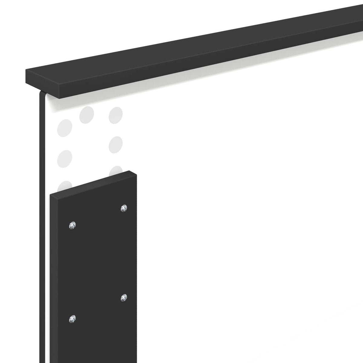 Sengestel med hovedgærde Sort 90 x 190 cm Konstrueret træ