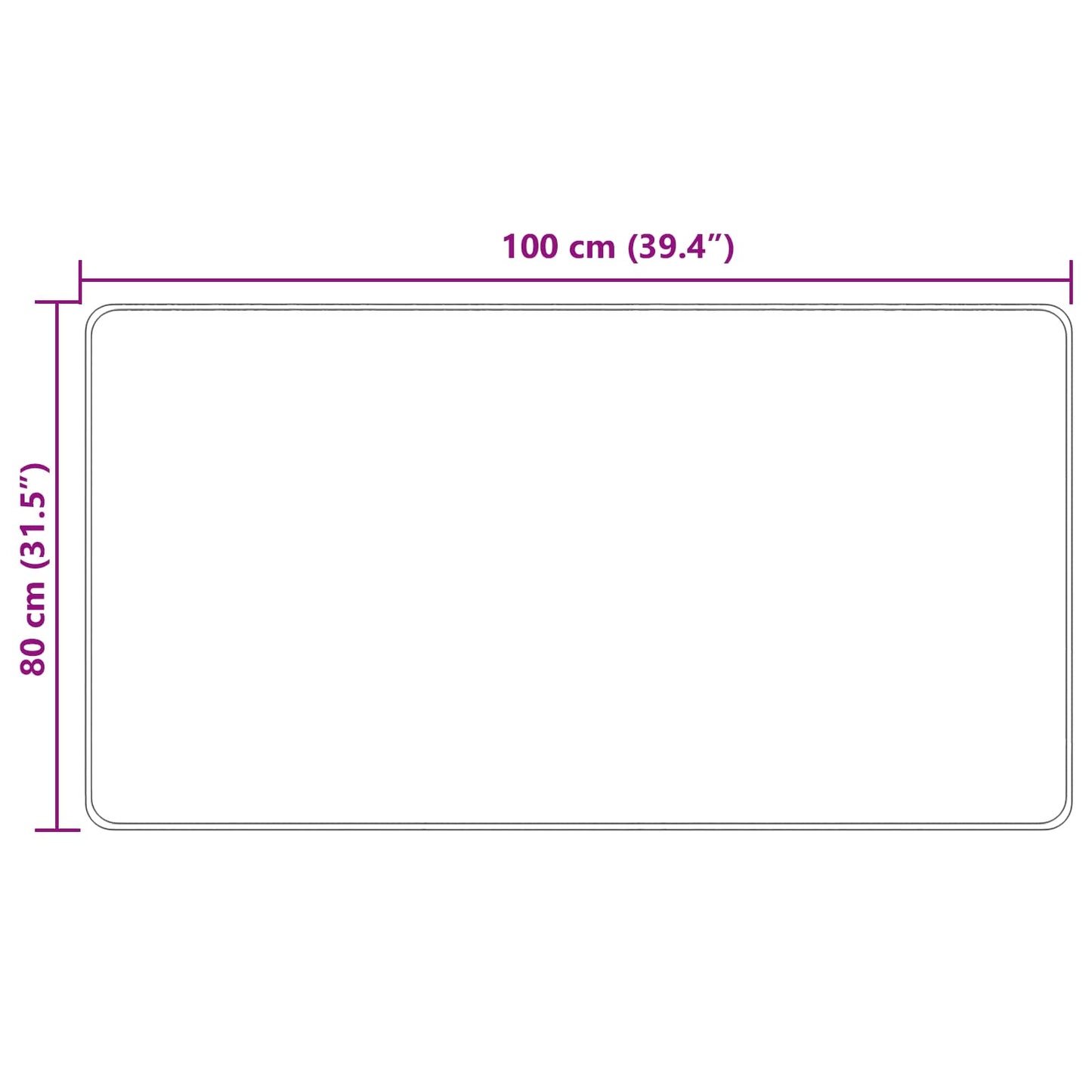 Tæppe Runner MARSA Flerfarvet 80 x 100 cm Polyester og PVC