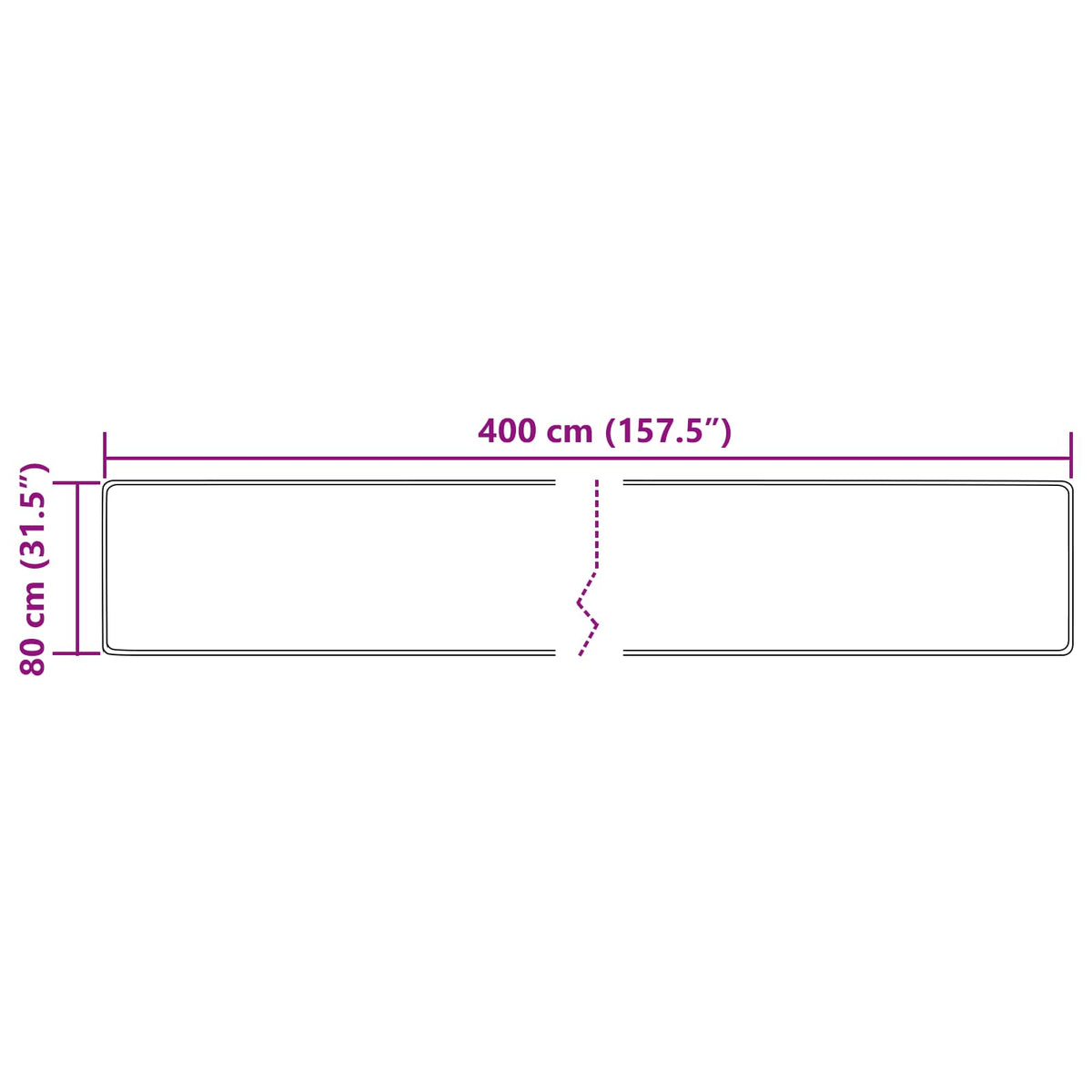 Tæppe Runner MARSA Flerfarvet 80 x 400 cm Polyester og PVC