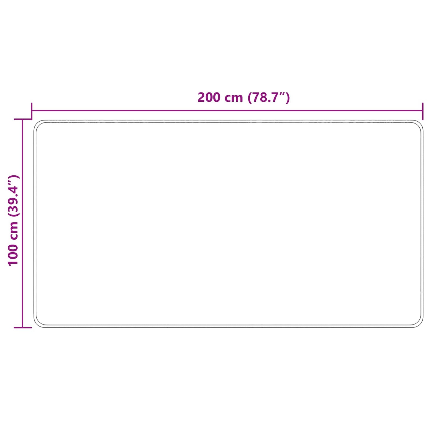 Tæppe Runner MARSA Flerfarvet 100 x 200 cm Polyester og PVC