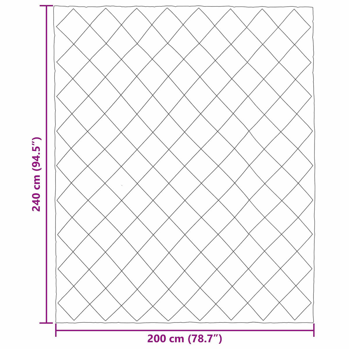 Sommer dyne 240 x 200 cm Sommer 200 gsm Sort