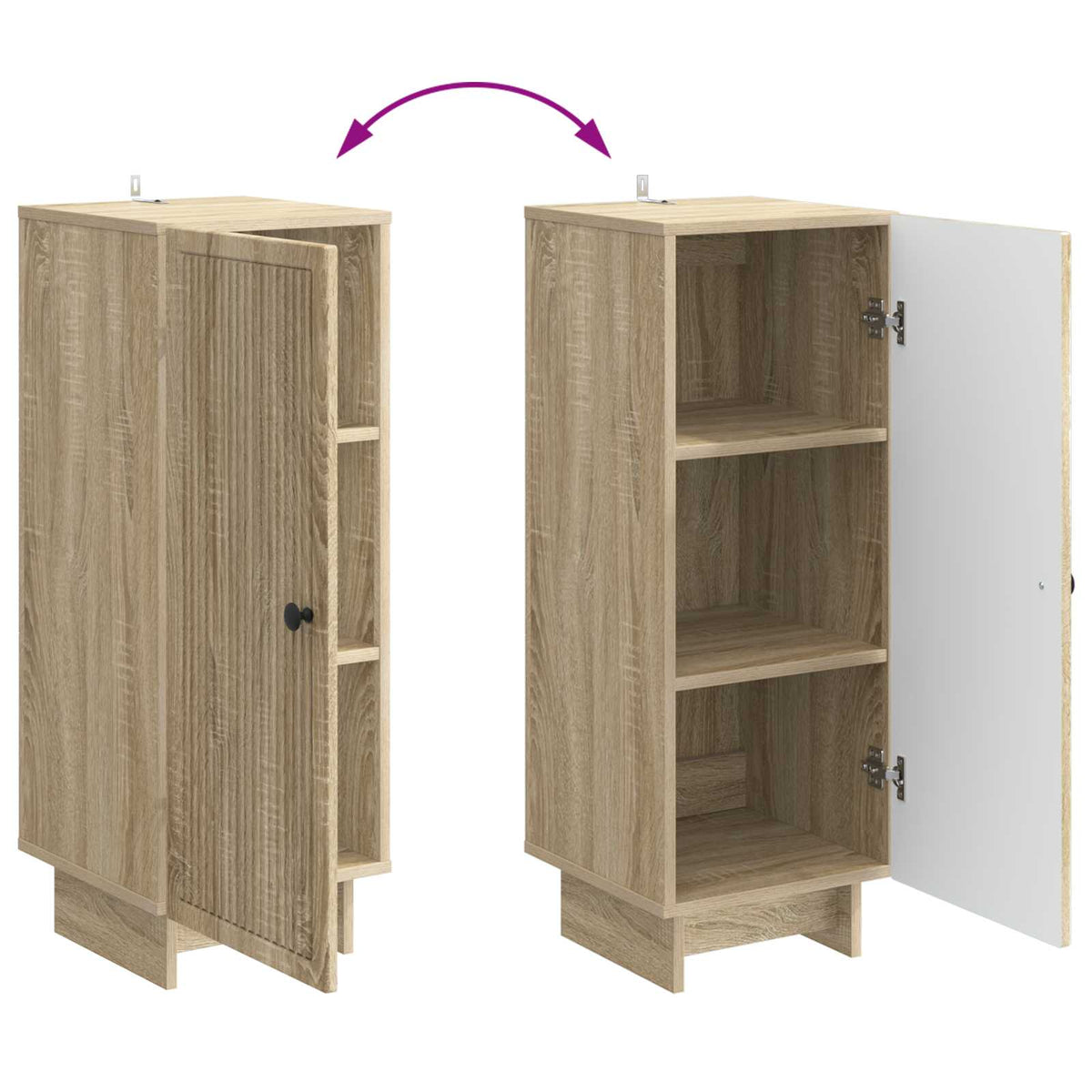 Sideboard Sonoma-eg 33 x 34,5 x 90 cm Konstrueret træ