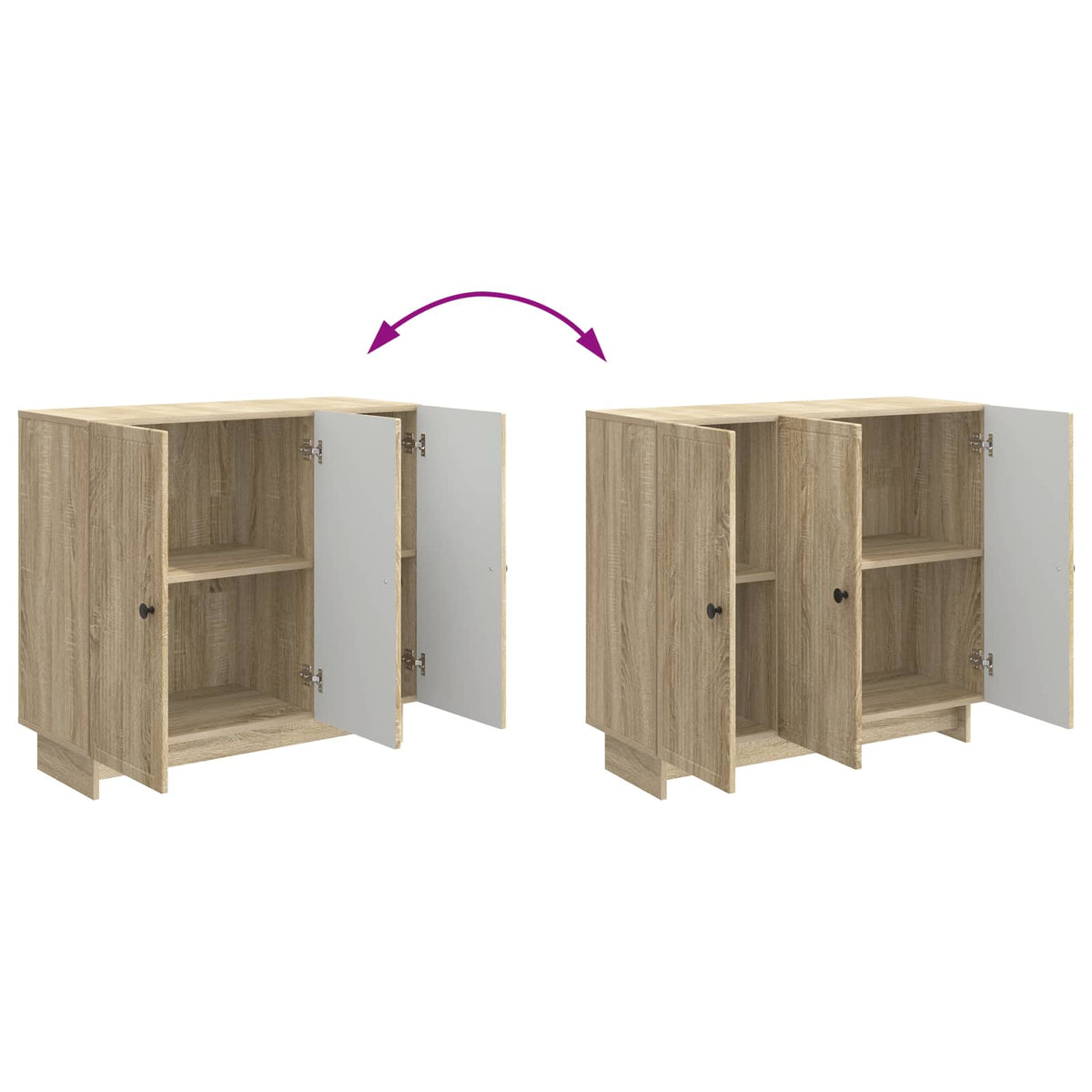 Sideboard Sonoma-eg 89 x 34,5 x 80 cm Konstrueret træ