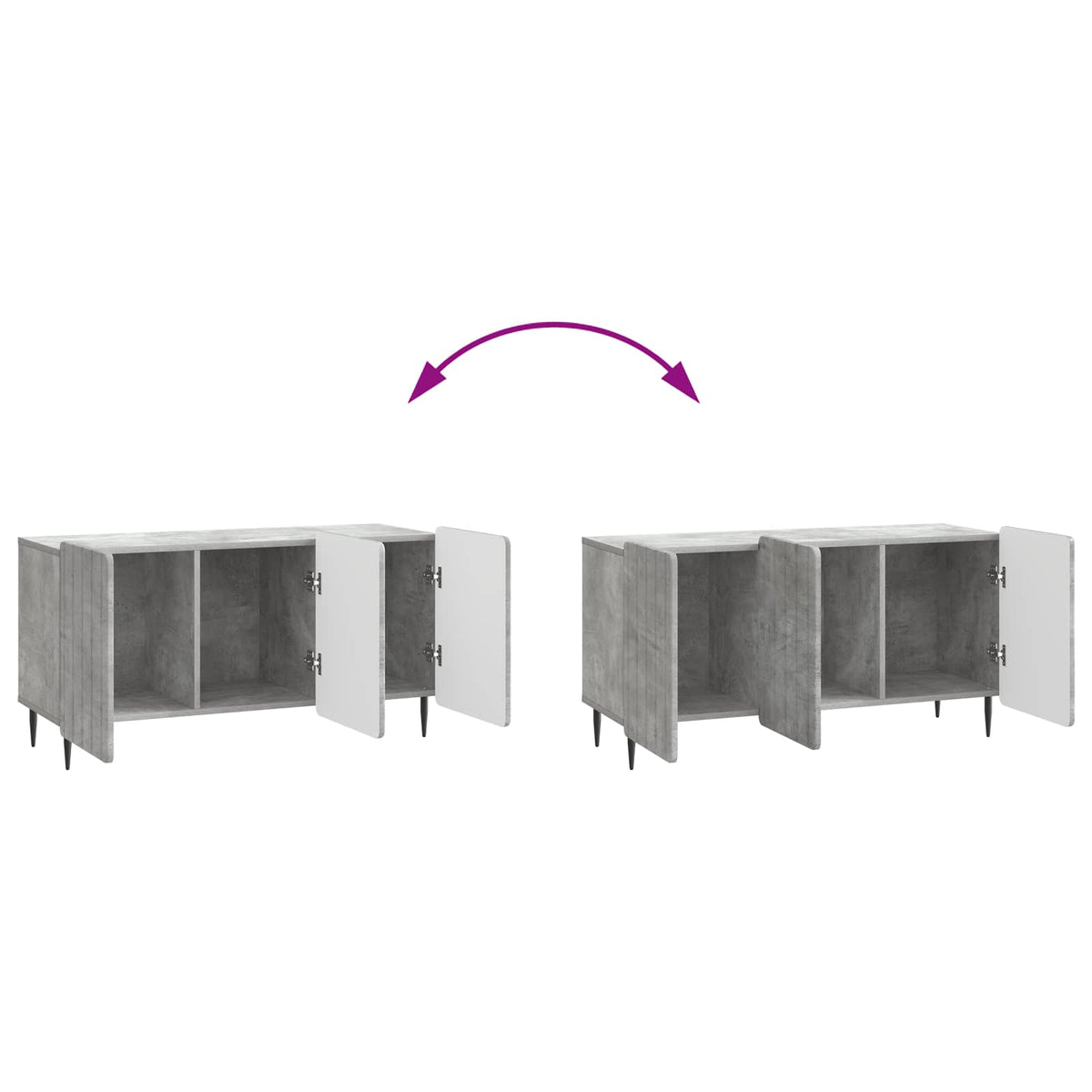 TV-skab 99 x 34,5 x 52 cm Betongrå Konstrueret træ