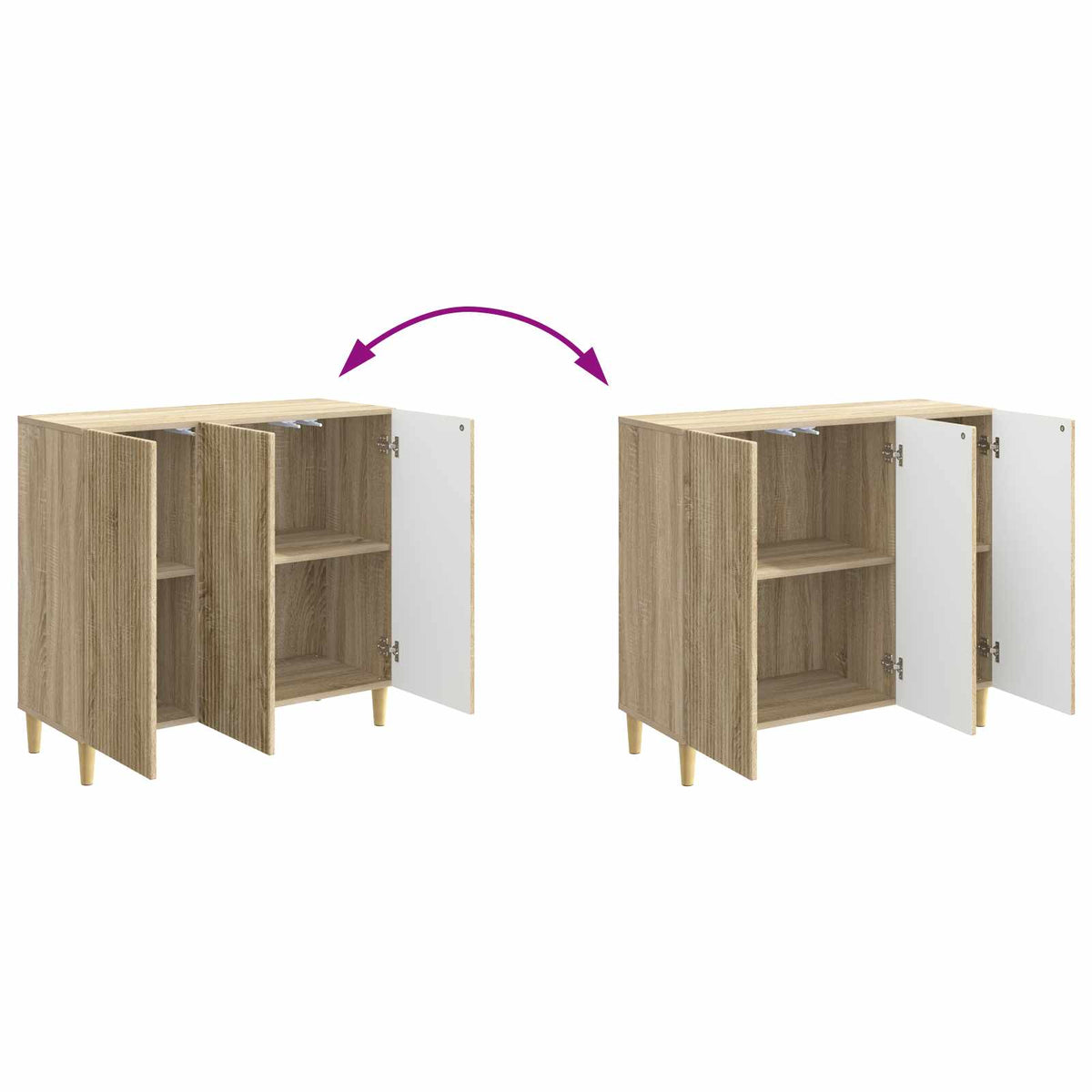 Sideboard Sonoma-eg 89 x 34,5 x 80 cm Konstrueret træ