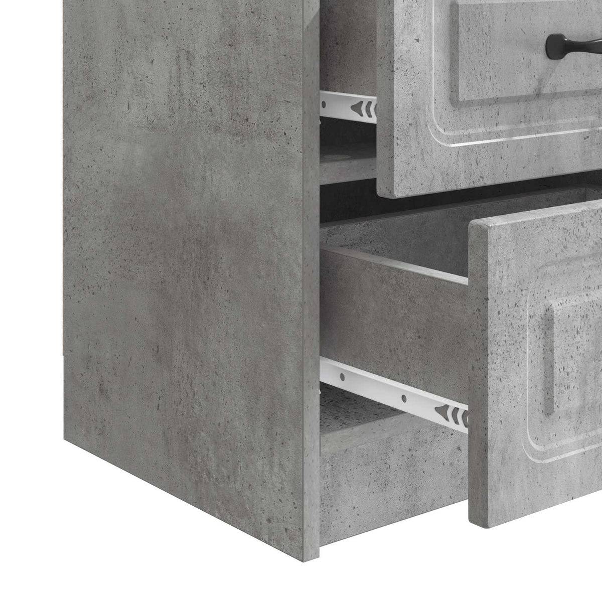Natskab 2 stk. Betongrå 43 x 34,5 x 44,5 cm Konstrueret træ