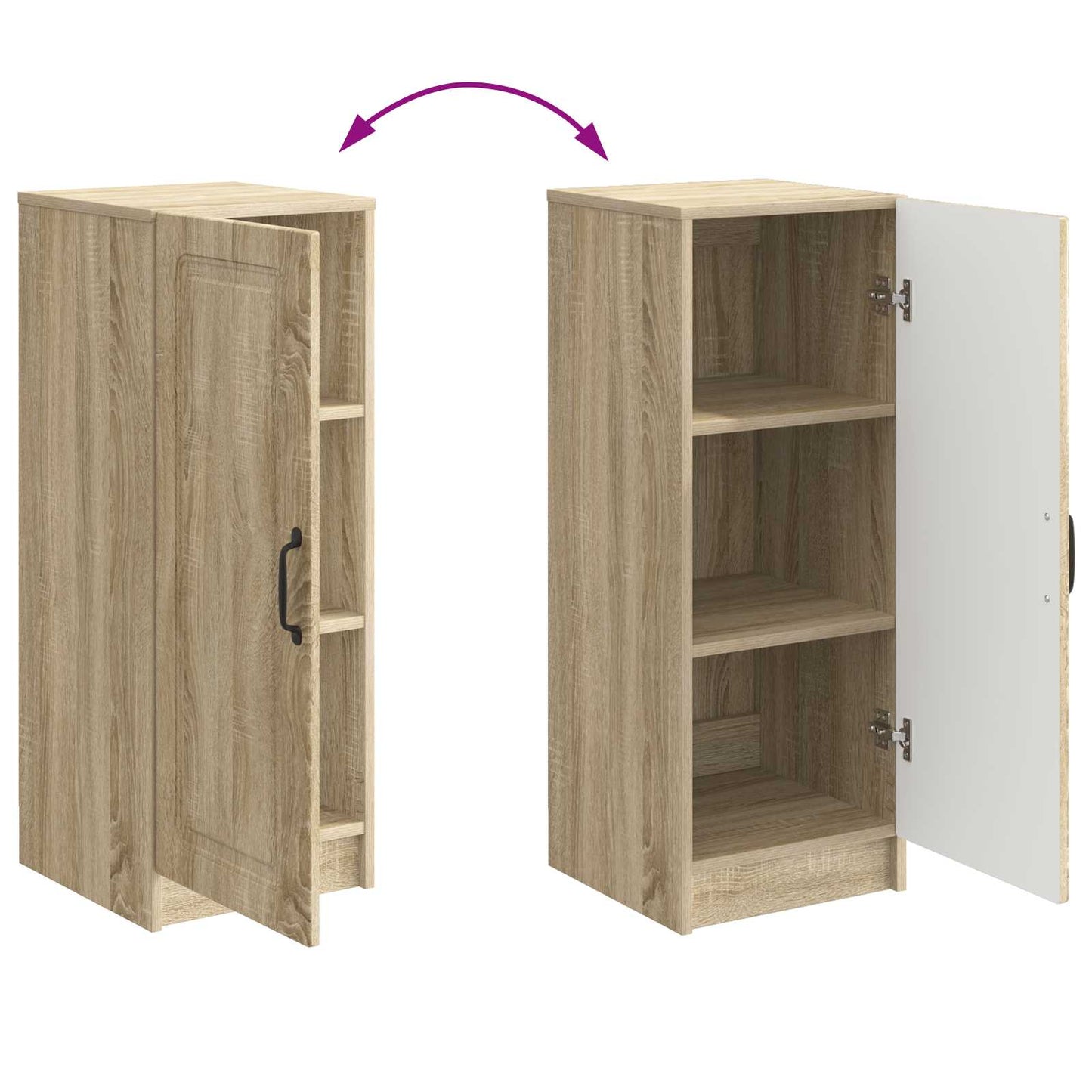 Sideboard Sonoma-eg 33 x 34,5 x 87 cm Konstrueret træ