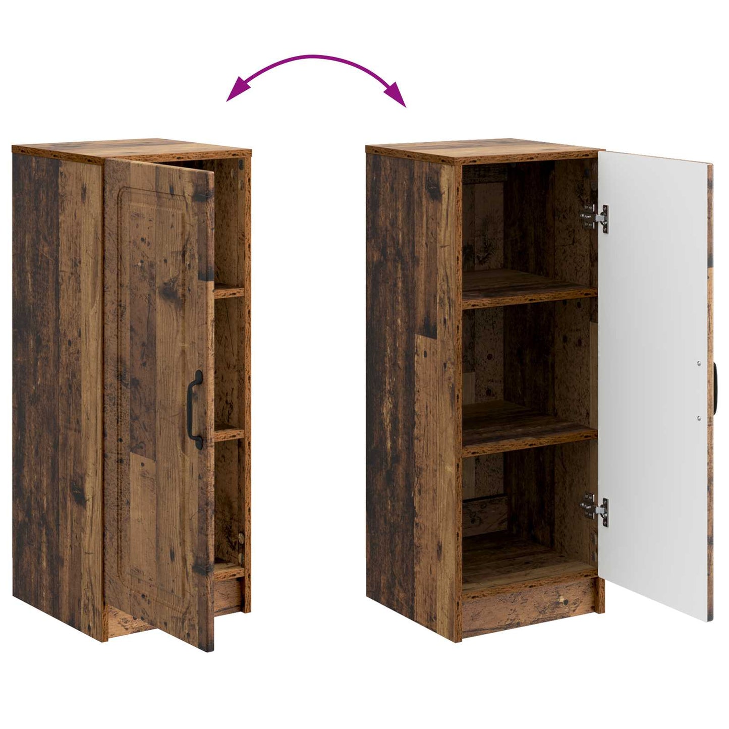 Sideboard Gammelt træ 33 x 34,5 x 87 cm Konstrueret træ