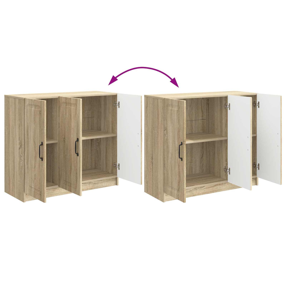 Sideboard Sonoma-eg 89 x 34,5 x 77 cm Konstrueret træ