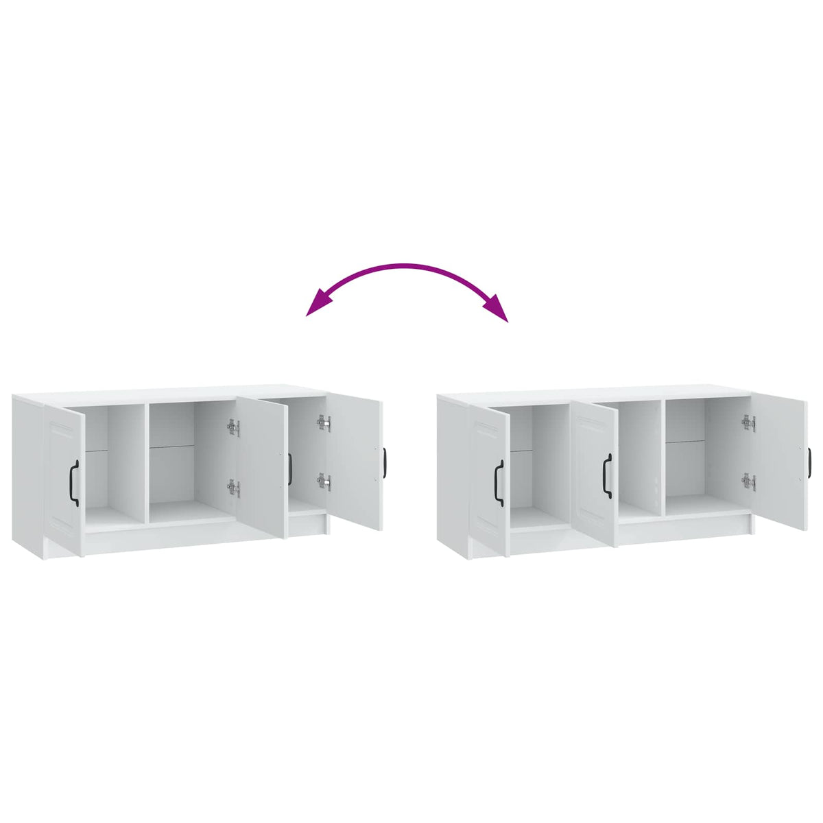 TV-skab Hvid 99 x 34,5 x 47 cm Konstrueret træ