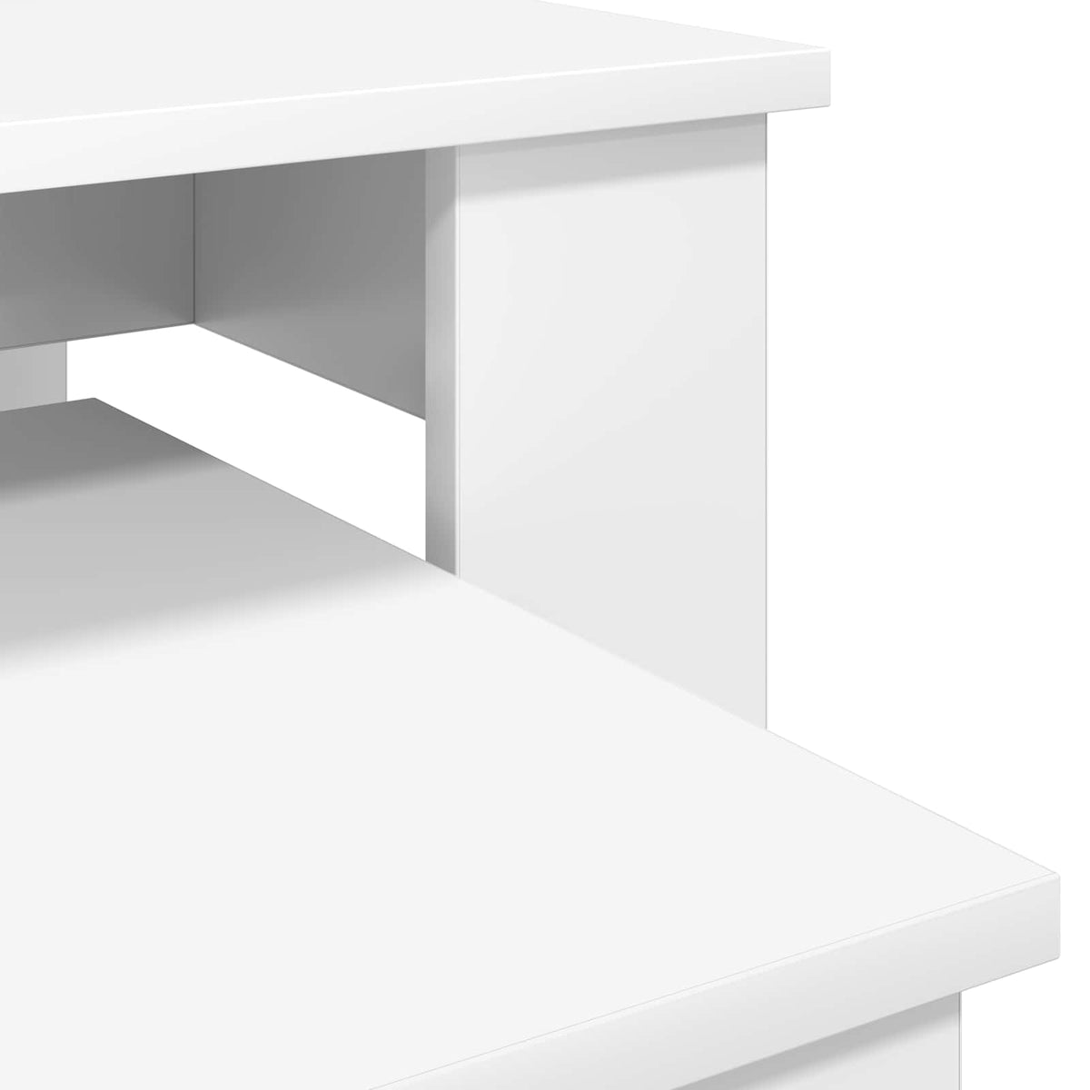 Kaffebord Sæt 2 stk. Hvid 100 x 50 x 42 cm Konstrueret træ