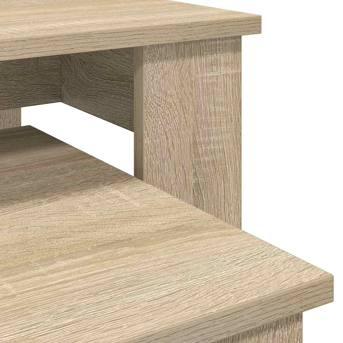 Kaffebord Sæt 2 stk. Sonoma eg 100 x 50 x 42 cm Konstrueret træ