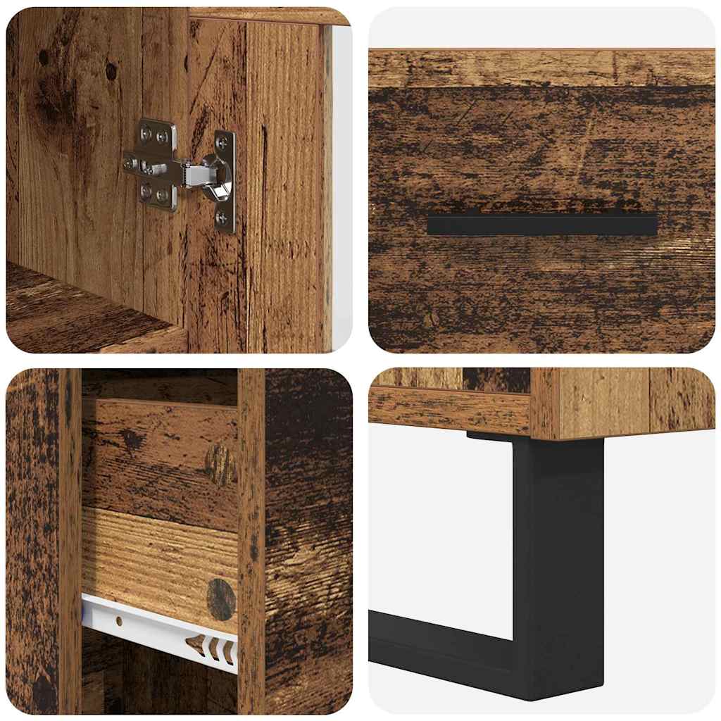 Highboard Gammelt træ 34,5 x 34 x 180 cm Konstrueret træ