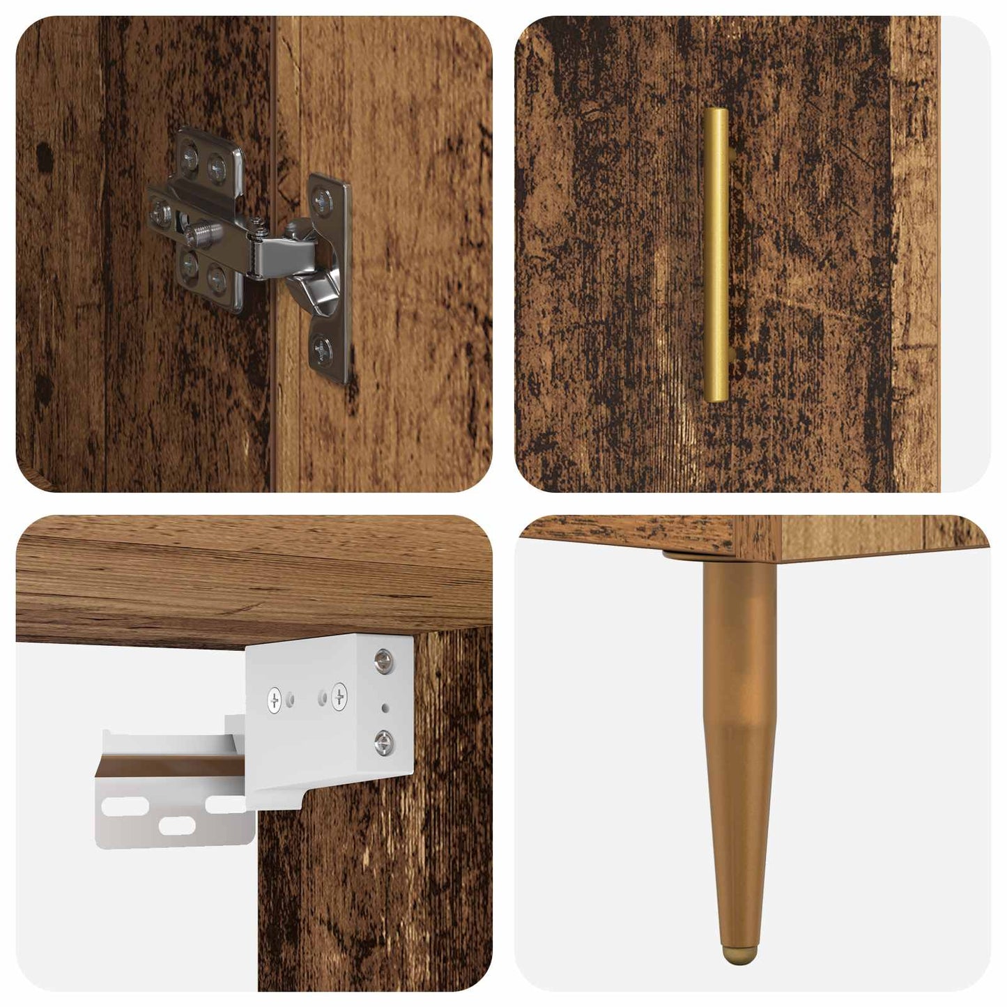 Highboard Gammelt træ 69,5 x 34 x 180 cm Konstrueret træ