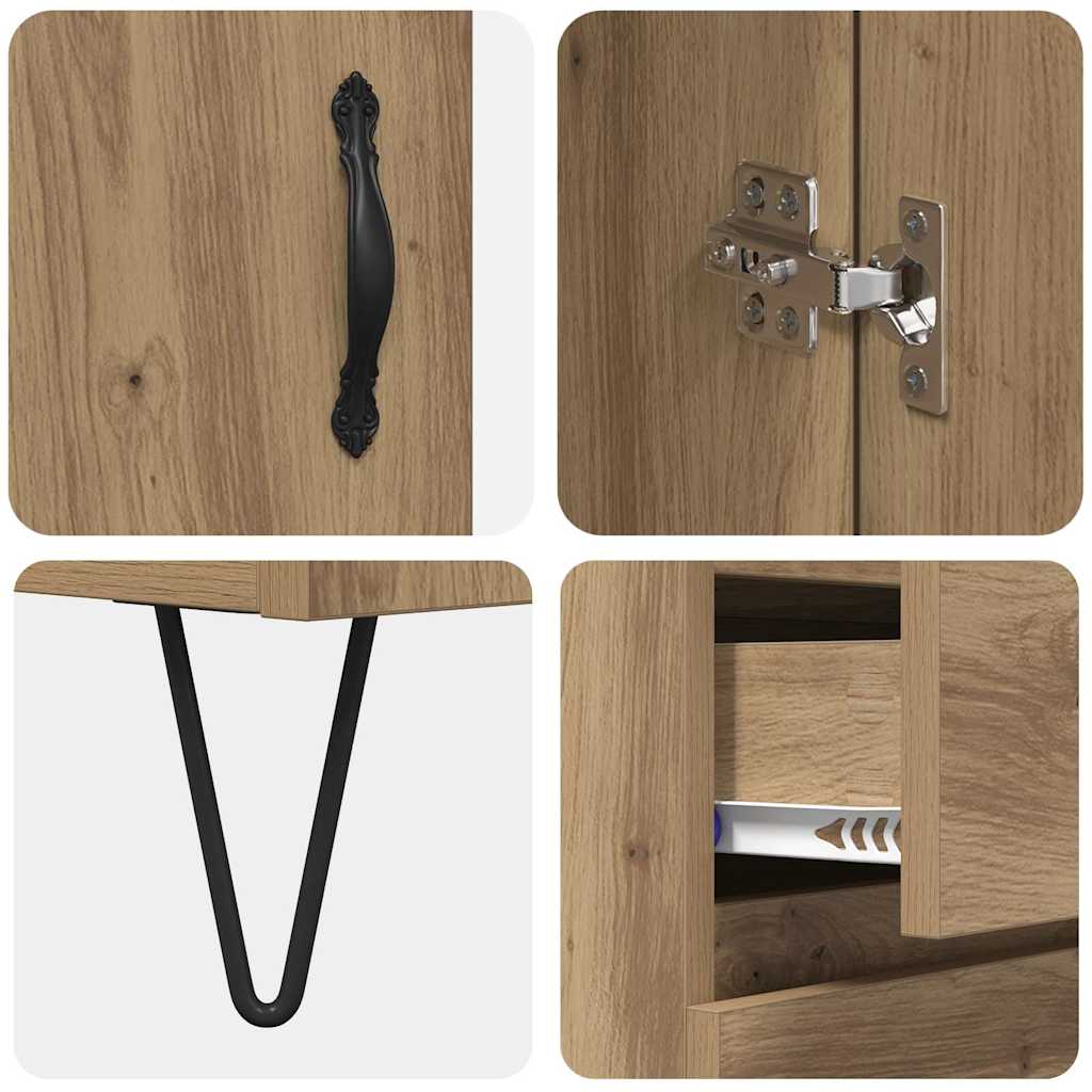 Highboard 2 stk. Artisan Egetræ 69,5 x 34 x 180 cm