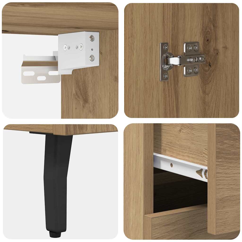 Highboard 2 stk. Artisan Egetræ 69,5 x 32,5 x 180 cm