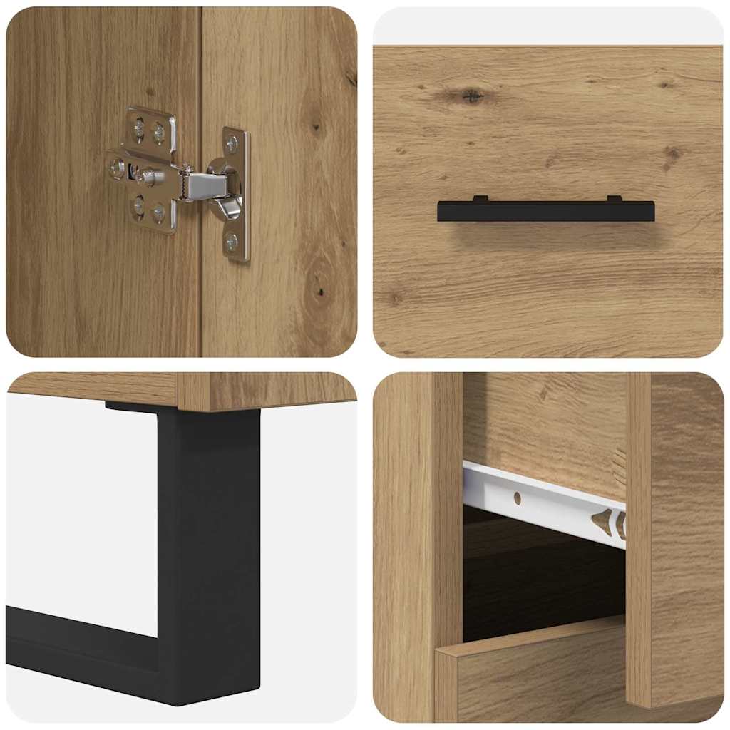 Highboard 2 stk. Artisan Egetræ 69,5 x 34 x 180 cm