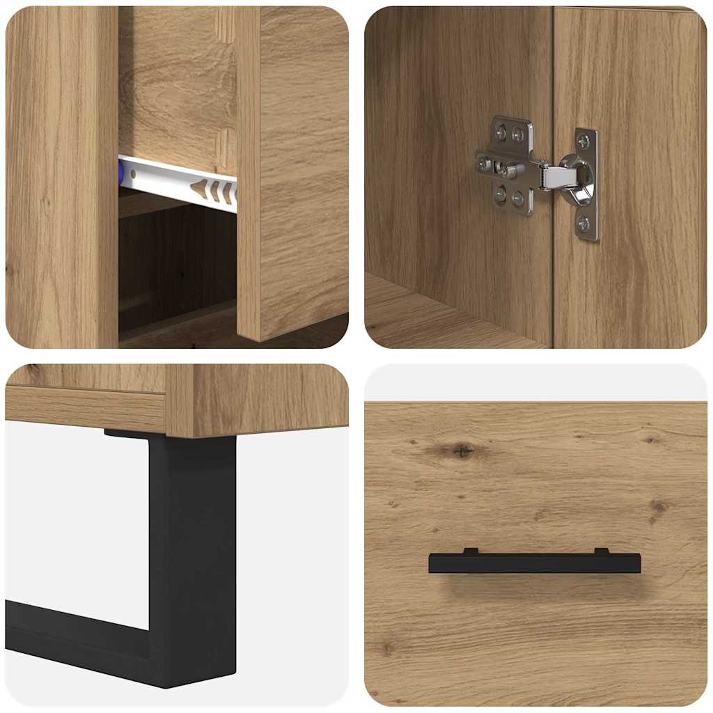 Highboard Artisan Egetræ 34,5 x 34 x 180 cm Konstrueret træ