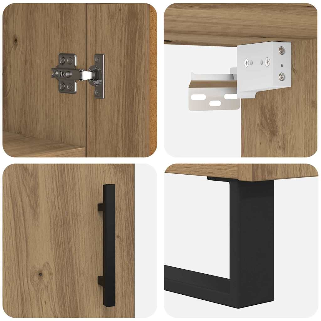 Highboard 2 stk. Artisan Egetræ 69,5 x 34 x 180 cm