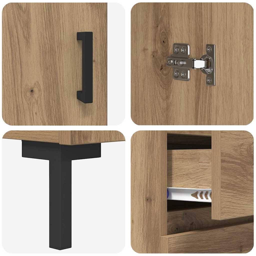 Highboard Artisan Egetræ 34,5 x 34 x 180 cm Konstrueret træ